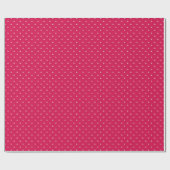 Micro Stippen Wit - Framboos Rood Cadeaupapier (Vlak)
