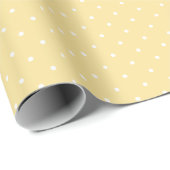 Micro Stippen Wit - Kanarie Geel Cadeaupapier (Rol Hoek)