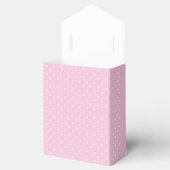 Micro Stippen Wit - Licht Roze Bedankdoosjes (Geopend)