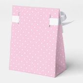 Micro Stippen Wit - Licht Roze Bedankdoosjes (Achterkant)