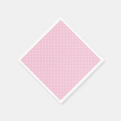 Micro Stippen Wit - Licht Roze Servet (Hoek)