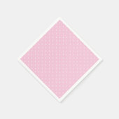 Micro Stippen Wit - Licht Roze Servet (Hoek)