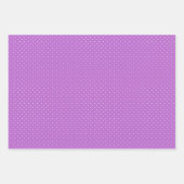 Micro Stippen Wit - Orchidee Paars Inpakpapier Vel (Voorkant 3)