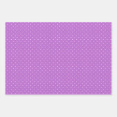Micro Stippen Wit - Orchidee Paars Inpakpapier Vel (Voorkant 2)