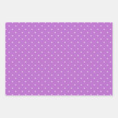 Micro Stippen Wit - Orchidee Paars Inpakpapier Vel (Voorkant)