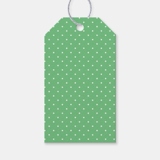 Micro Stippen Wit - Zomer Groen Cadeaulabel (Voorkant)