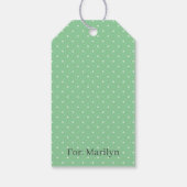 Micro Stippen Wit - Zomer Groen Cadeaulabel (Achterkant)