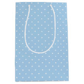 Micro Stippenwit - Babyblauw Medium Cadeauzakje (Voorkant)