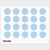 Micro Stippenwit - Babyblauw Ronde Sticker (Vel)