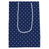 Micro Stippenwit - Marineblauw Medium Cadeauzakje (Achterkant)