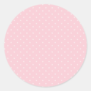 Micro Stippenwit - Roze Ronde Sticker