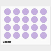 Micro Stippenwit - Zachte Lavendel Ronde Sticker (Vel)