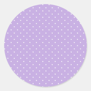 Micro Stippenwit - Zachte Lavendel Ronde Sticker