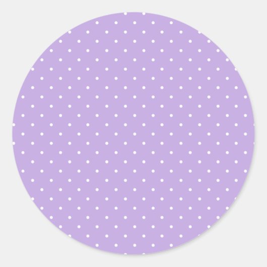 Micro Stippenwit - Zachte Lavendel Ronde Sticker (Voorkant)