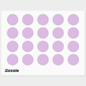 Micro Stippenwit - Zachte Lilac Ronde Sticker (Vel)