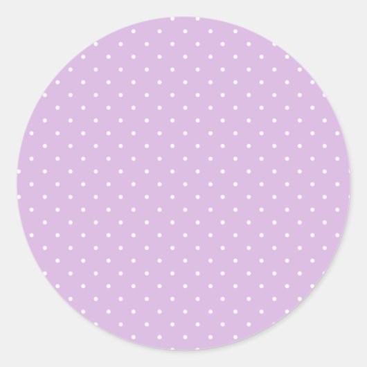 Micro Stippenwit - Zachte Lilac Ronde Sticker (Voorkant)