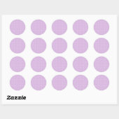 Micro Stippenwit - Zachte Lilac Ronde Sticker (Vel)