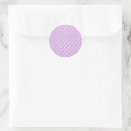 Micro Stippenwit - Zachte Lilac Ronde Sticker (Tas)