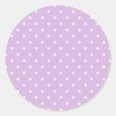 Micro Stippenwit - Zachte Lilac Ronde Sticker (Voorkant)