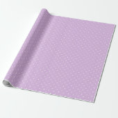 Micro Stippenwit - Zachte Lilakleur Cadeaupapier (Uitgerold)