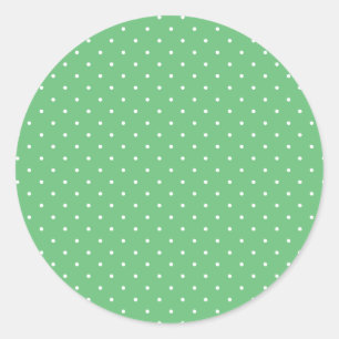 Micro Stippenwit - Zomer Groen Ronde Sticker