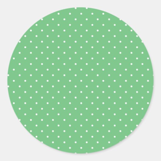 Micro Stippenwit - Zomer Groen Ronde Sticker (Voorkant)