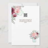 Micro Tuin Bruiloft Thema Mooie Bloemrijke Zomer Kaart (Achterkant)