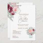 Micro Tuin Bruiloft Thema Mooie Bloemrijke Zomer Kaart (Voorkant / Achterkant)