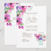 Micro Tuin Bruiloftsthema Pretty Floral Summer  Kaart (Voorkant / Achterkant)