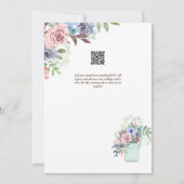 Micro Tuin Huwelijksthema  Bloemenzomer Kaart (Achterkant)