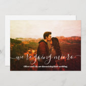 Micro Weddenschap Downsize Foto Eenvoudig script Aankondiging (Voorkant / Achterkant)