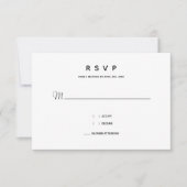 Micro Wedding Black White Typografie Small Minimal RSVP Kaartje (Voorkant)