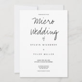 Micro Wedding Black White Typography Minimal (Voorkant)