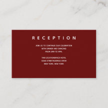 Micro Wedding Burgundy Small Reception Info