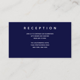 Micro Wedding Dark Blue Small Reception Info Informatiekaartje