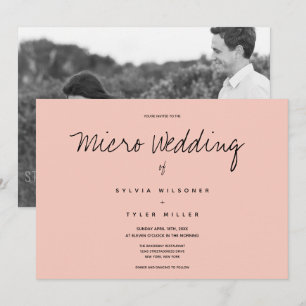Micro Wedding Foto Roze Horizontale Weddenschap