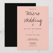 Micro Wedding Pink Black Typography Minimal (Voorkant / Achterkant)
