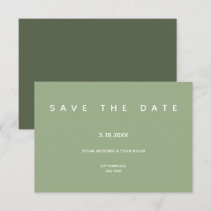 Micro Wedding Sage Typografie Small Minimal Save The Date