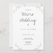 Micro Wedding White Gray Leaves (Voorkant)