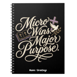 Micro Winnen Groot Doel Inspirerend Geloof Notitieboek