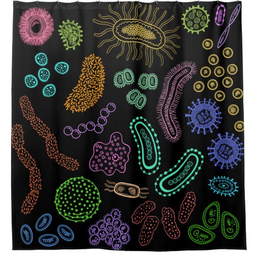 Microben Douchegordijn (Voorkant)