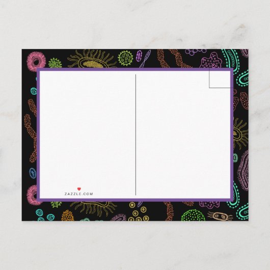 Microben Uitnodiging Briefkaart (Achterkant)