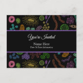 Microben Uitnodiging Briefkaart (Voorkant)