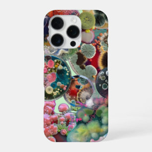 Microbiële caleidoscoop: een kolonie in kleur iPhone 16 pro hoesje