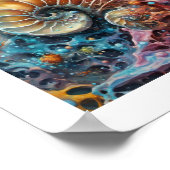 Microbiële Nautilus schelp Poster (Hoek)