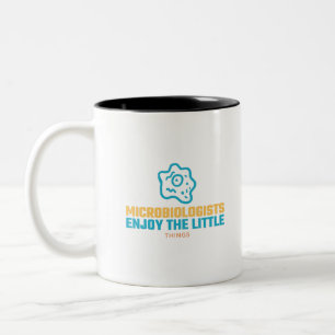 Microbiologen Enjoy The Little Things Tweekleurige Koffiemok