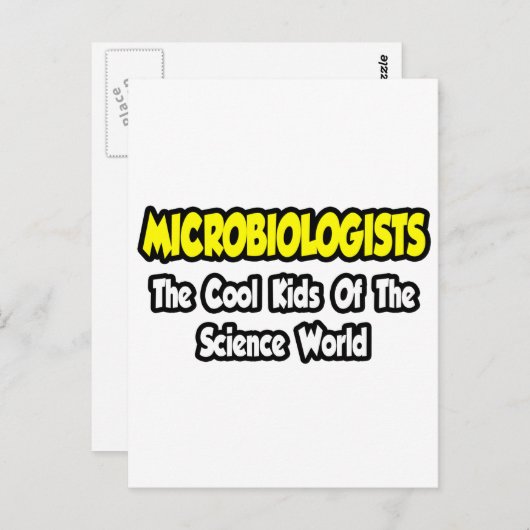 Microbiologen... Koel Kinderen van Science World Briefkaart (Voorkant / Achterkant)