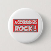 Microbiologen Rock! Ronde Button 5,7 Cm (Voorkant)