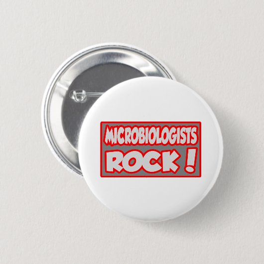 Microbiologen Rock! Ronde Button 5,7 Cm (Voorkant /achterkant)