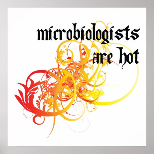 Microbiologen zijn heet poster (Voorkant)